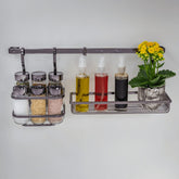 Cesto Multiuso Para Barra de Cozinha Prateleira Ônix - Ela Decora